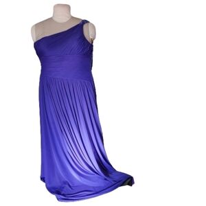 Bellissma fashions one shoulder with pearl embellishments  pleated maxi dress